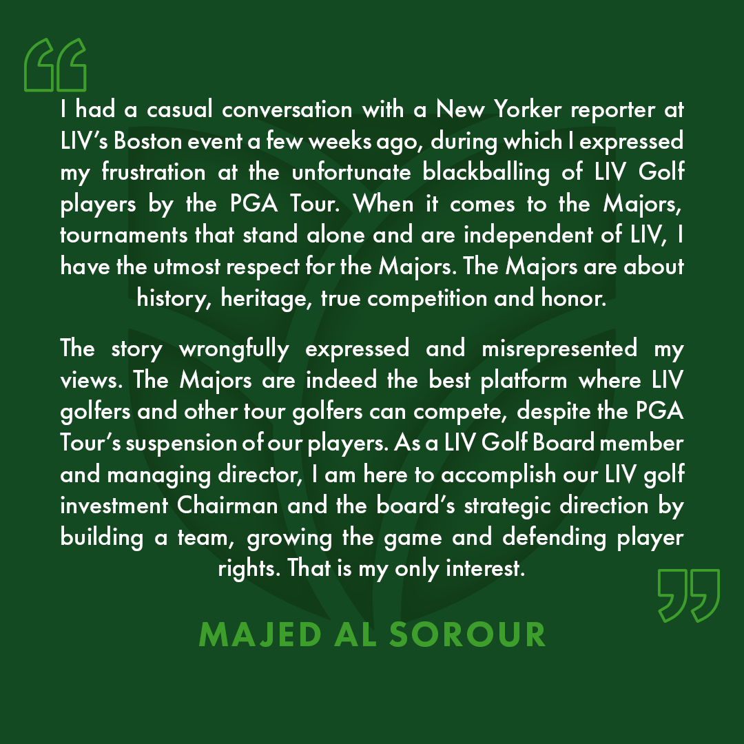 A word from Majed Al Sorour
