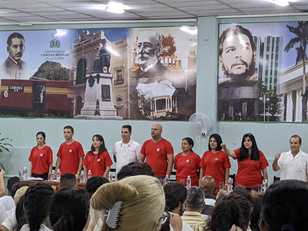 Colina_CTCuba's tweet photo. Sesión plenaria del #10Congreso de la #FEU se desarrolla en la Facultad de Tecnología y Enfermería de la Universidad de Ciencias Médicas de #VillaClara. https://t.co/SBahtFFPr2