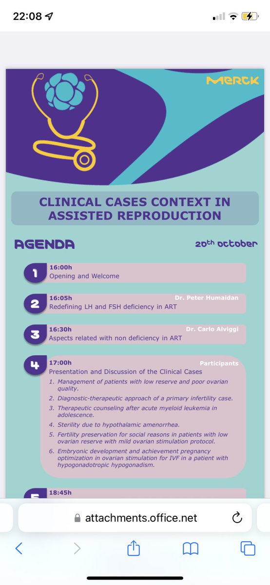 Clinical cases in Reproduction de  <a href="/merck_es/">Merck España</a> Congratulations all the finalists. Thanks to Dr Humaidan and Dr Alviggi  for sharing their great knowledge of reproductive endocrinology