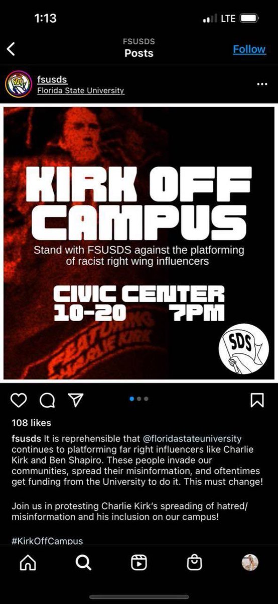 charliekirk11's tweet photo. Excited for @floridastate tonight! https://t.co/dXECTHxmz1