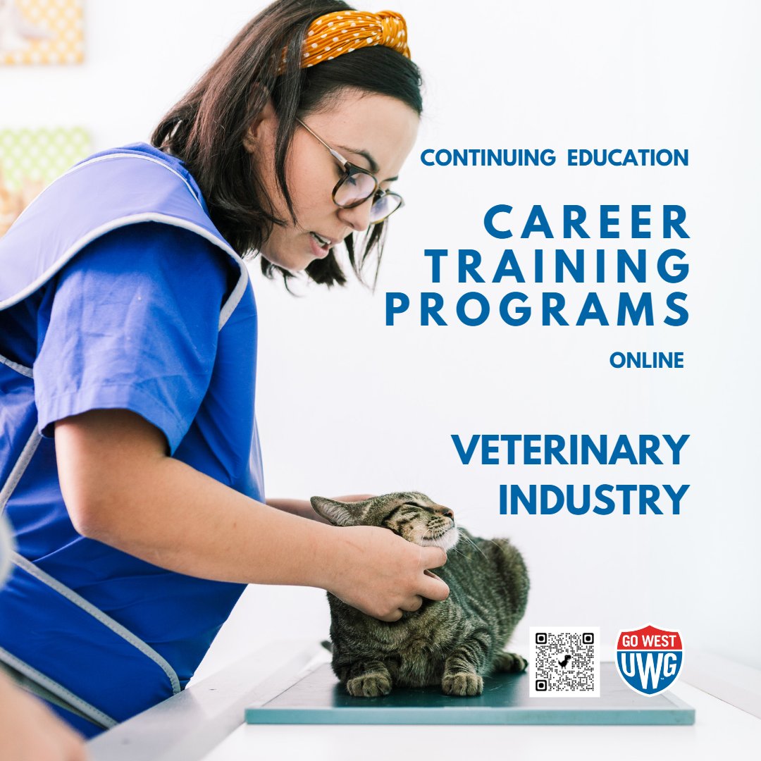 UWGContinuingEd's tweet photo. Do you love animals? Consider one of our online Career Training Programs that will prepare you to become a productive member of a veterinary team. 
•Veterinary Assistant: https://t.co/DhX1b0Fb5y
•Veterinary Office Manager: https://t.co/yFQItXHJr4 https://t.co/bTRpHxBY8Y
