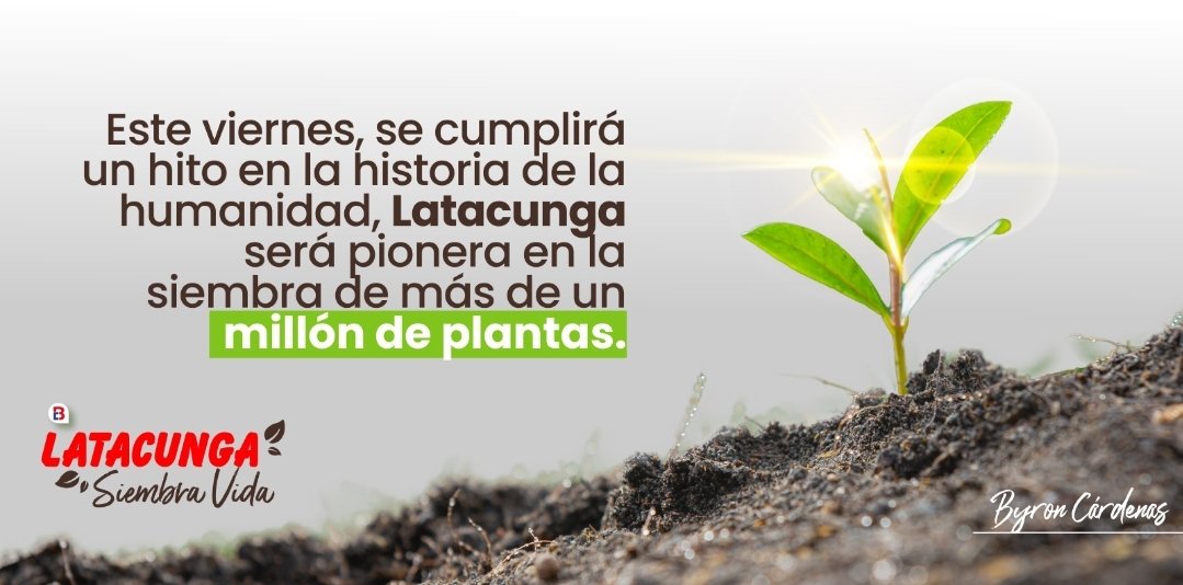 Este viernes los latacungueños seremos protagonistas de un hito de la humanidad. 
#latacungasiembravida