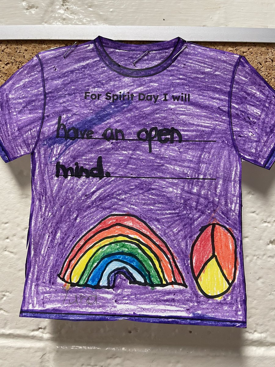 Today, in grade 2/3 we honoured <a href="/glaad/">GLAAD</a>'s Spirit Day in support of LGBTQ youth and took a stand against bullying. We wore our purple shirts and students created their own Spirit Day shirts with words of support. <a href="/YRDSB/">York Region DSB</a> <a href="/OM_MacKillop/">o.m.mackillop</a> @2SLGBTQERG <a href="/elementary_gsa/">YRDSB_Elementary_GSA</a> 
#spiritday💜