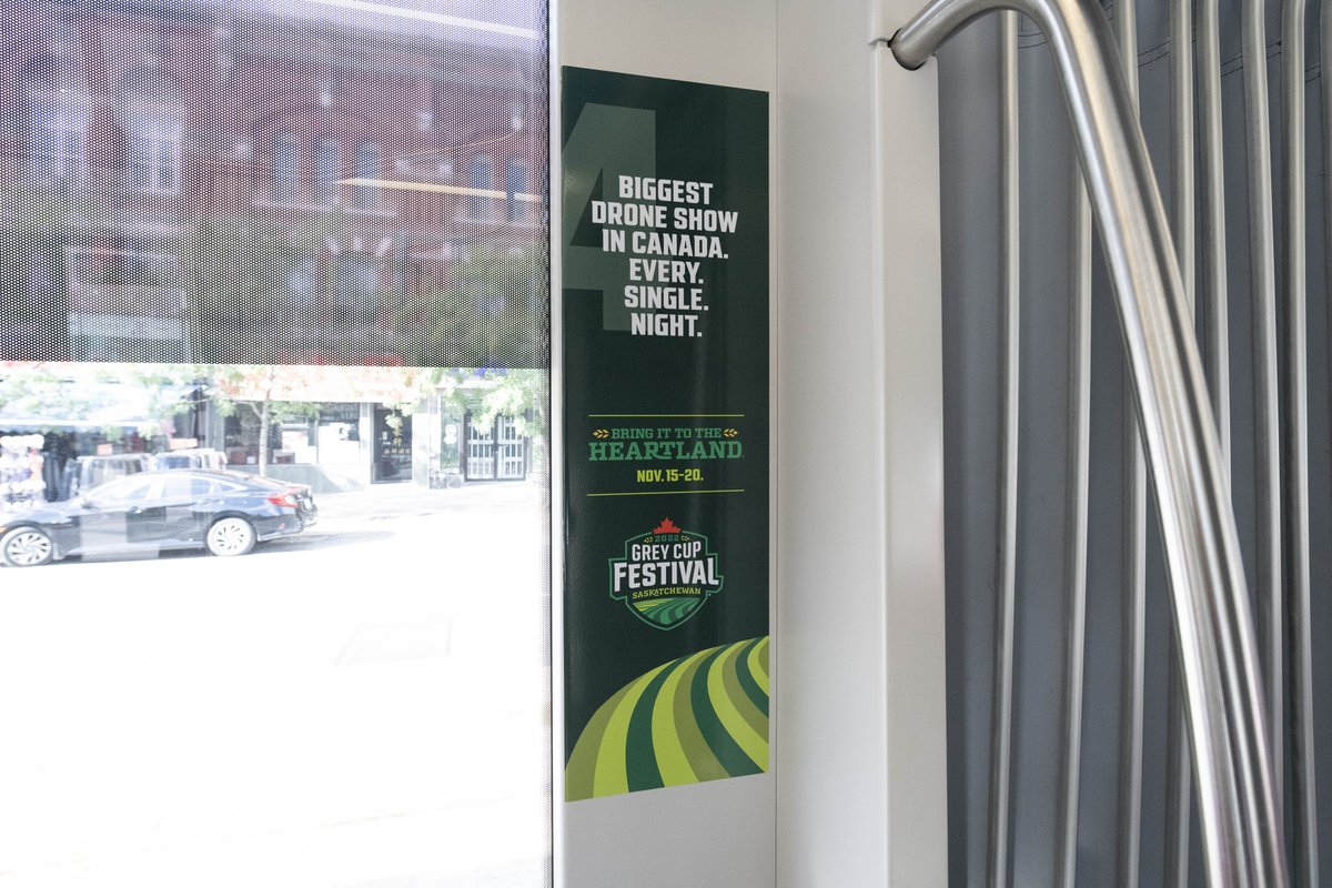 pattisonoutdoor's tweet photo. In #Toronto, a full #TTC Streetcar Wrap, with the weeks highlights listed on the interior. https://t.co/xwTLGPeIX8