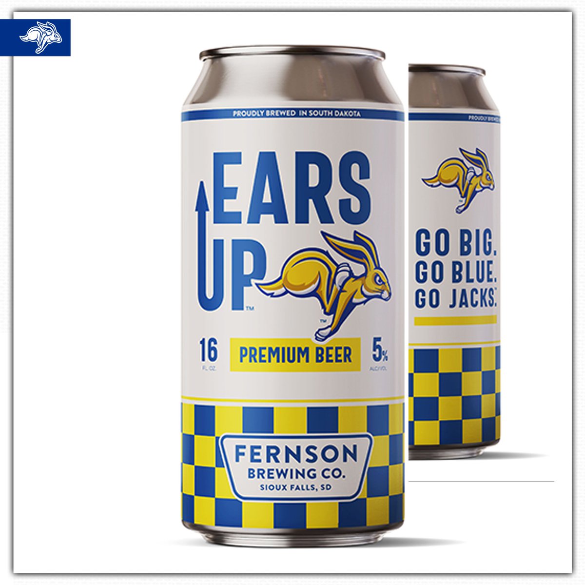 .<a href="/FernsonBrewing/">Fernson Brewing Co.</a> &amp; <a href="/SDState/">South Dakota State University</a> have partnered to launch Ears Up, the official craft beer of the Jackrabbits! The easy-drinking premium beer will be available in the Brookings area starting on 10/25 &amp; in DJDS on Hobo Day.

📰 » bit.ly/3VMGsQC

#EarsUp 🍻 x #GoJacks 🐰