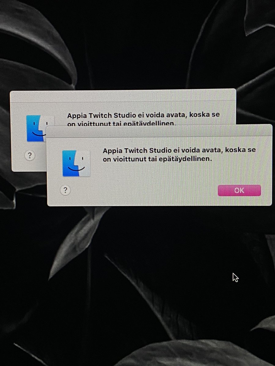 Ladywitchhh's tweet photo. Who doesn’t love MAC…❤️‍🔥😐 babies “twitch studio cannot be opened because it’s damaged”

Means I might need to move to OBS in the future. What a shitty timing.🔮 

Let us at least appreciate the setup we would have had today.💕✨💜 your all important https://t.co/z2tsVKzGyC