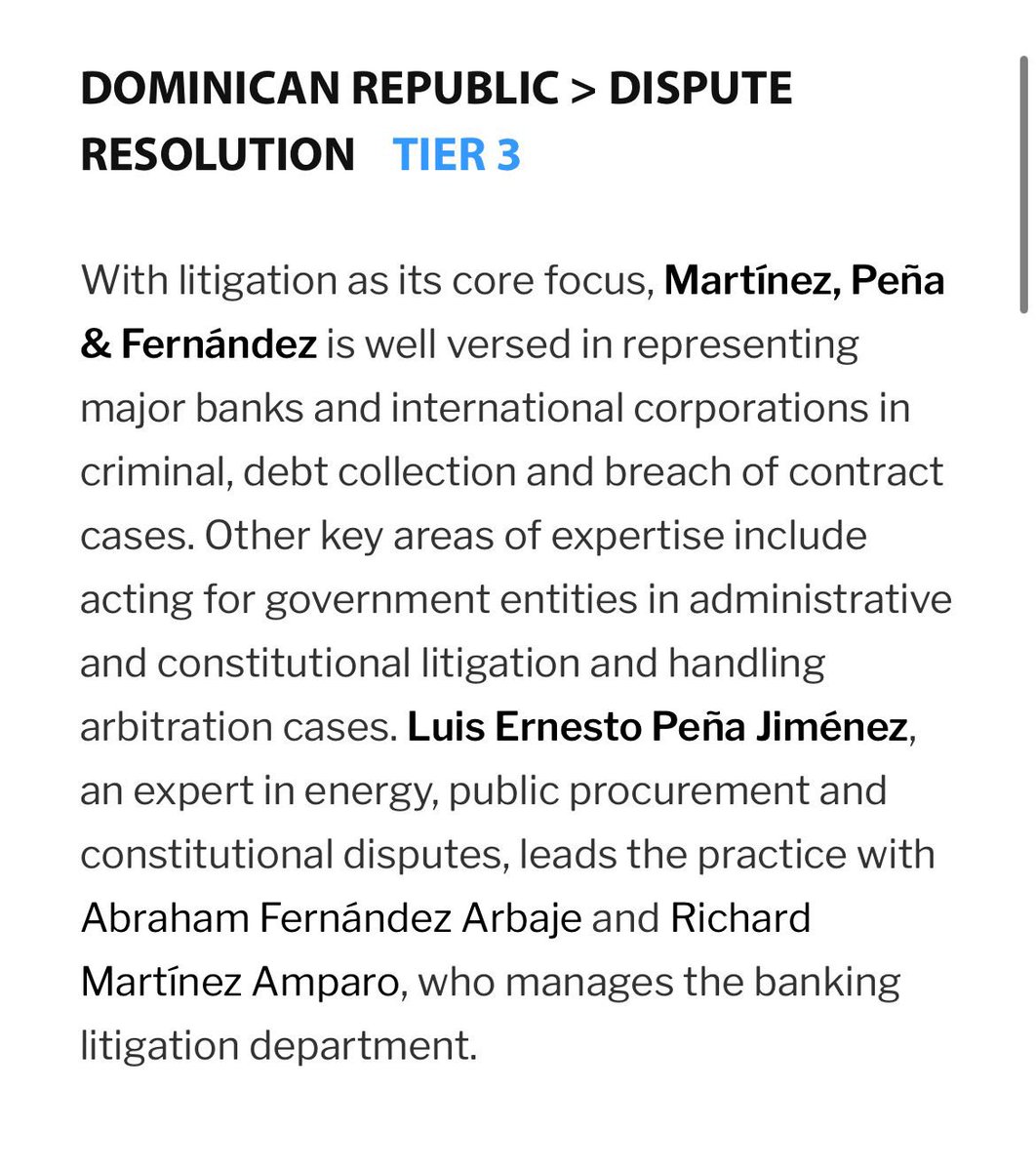 mpfrd's tweet photo. Nos enorgullece compartir que para el 2023 por 3er año consecutivo la firma ha sido incluida como Leading Firm Tier 3 en el Ranking de la Guía Legal 500 Latinoamérica @thelegal500 en el renglón de Litigios y Resolución de Conglictos.
#mpfabogados #legal500 https://t.co/Wxg70xuPyZ