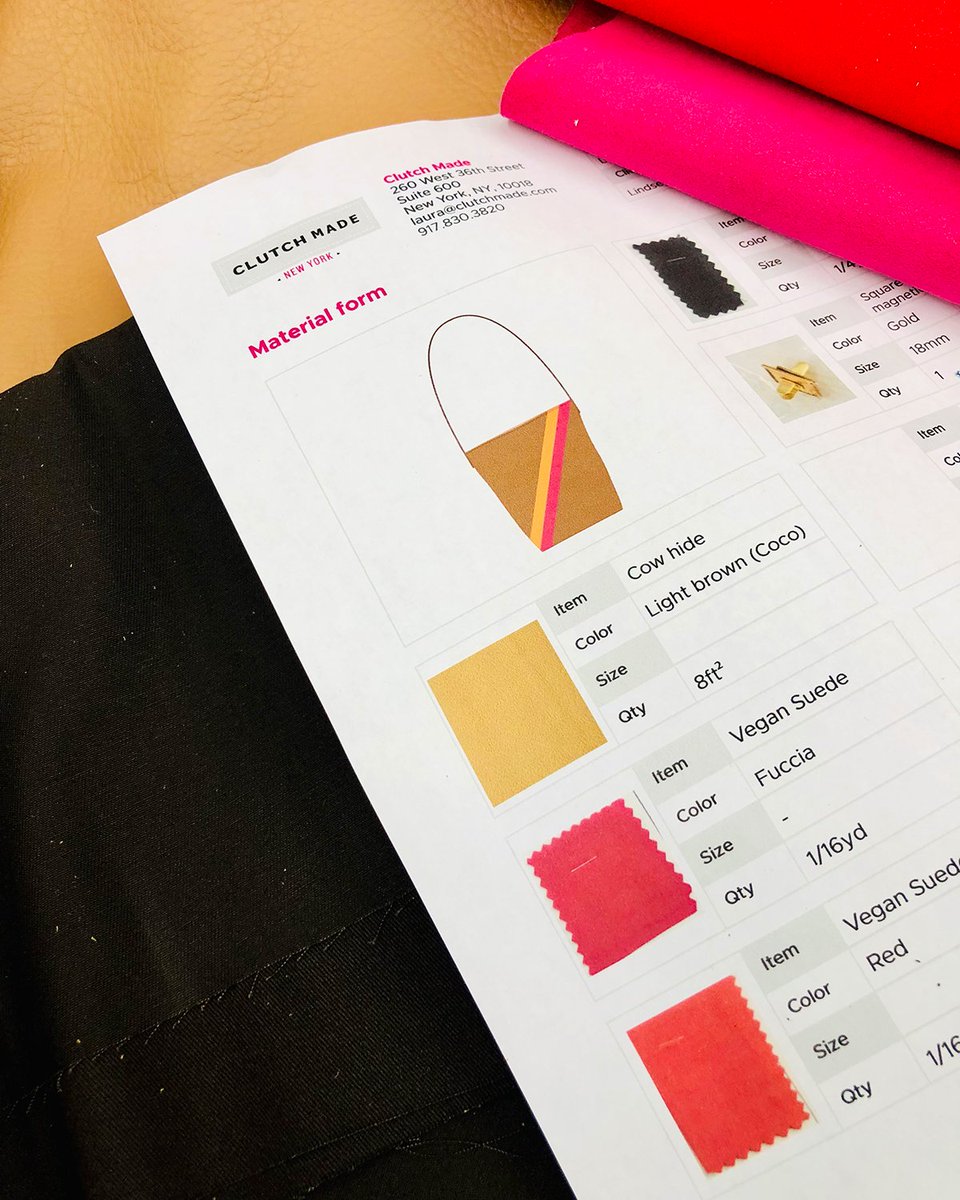 Are you ready to start creating? The Clutch Made Factory team will work with you from start to finish. Visit our website and learn more about our services. #handbagdesign #samplemaking #techpack