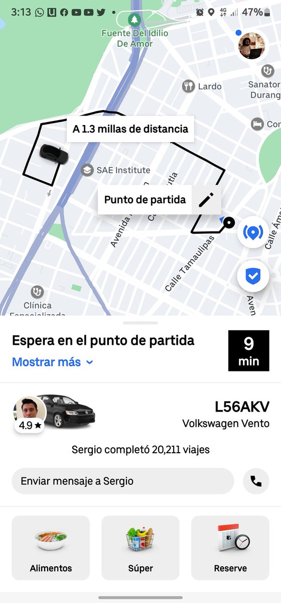 simulacionMX's tweet photo. @Uber_Support 30 minutos detenido este hdspm sin hacer el servicio esperando a que le cancele.

Saquenlo de la app.

Gracias. https://t.co/c6kPuVwOJa