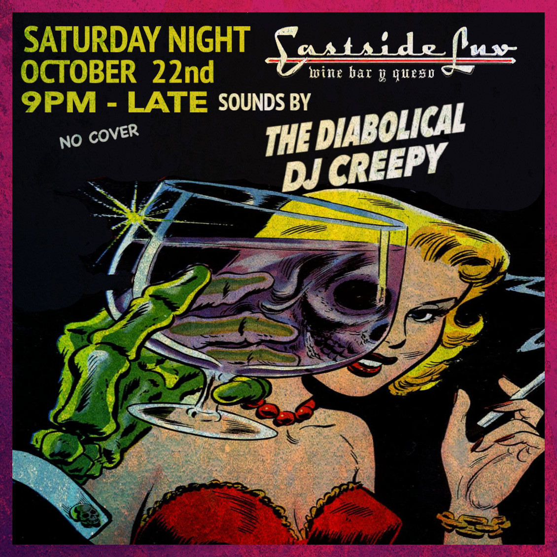 DJCreepysPants's tweet photo. 🚨 This Saturday Night 10/22 Gonna Be Spinning Dancefloor Bangers At @EastsideLuv wine bar y QueSo 9p-Late No Cover.! #boyleheights #eastsideluv #saturdaynight #sabado #eastside #losangeles #happeninginla #losangelesevevents https://t.co/gi1WemqWxE