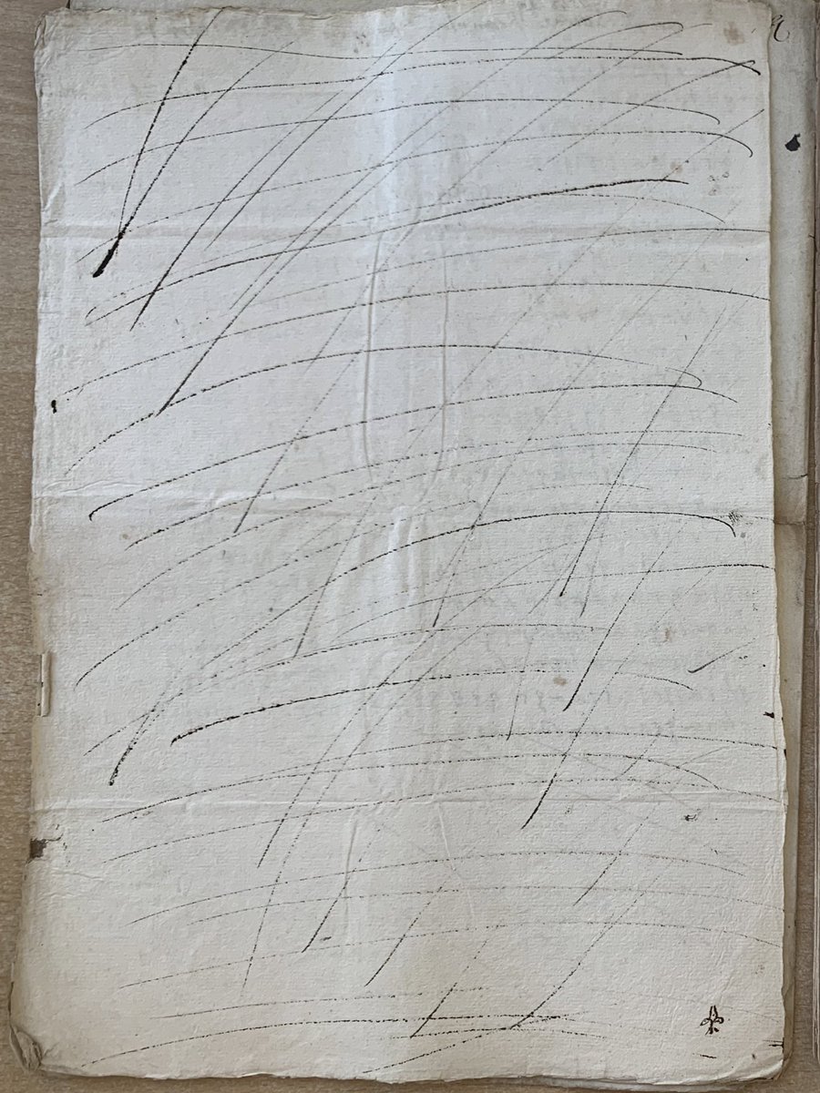 RadwayRobyn's tweet photo. “this page was intentionally left blank.” Verso of a cyphered attachment to an ambassadorial report dated 1547 November 12. I vote publishers start to use this instead of the usual note in PDFs :). #HHStA Turcica I, Karton 7, Konv. 2, fol. 172v. https://t.co/WkhC0AA5sR