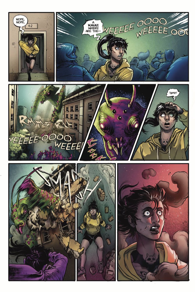 Hugo Feal-Permuy @TNerocrane is a friend of André, both from Spain and Stomped is their first published work. Hugo's style is similar to mine in some ways, but his dynamic layouts are way different than anything I'd come up with. He drew stories in issues 2 & 3.