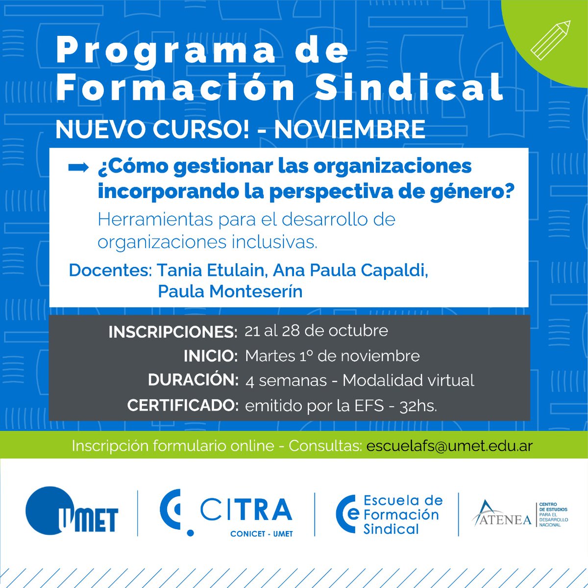 Escuela de Formación Sindical CITRA-UMET tweet media