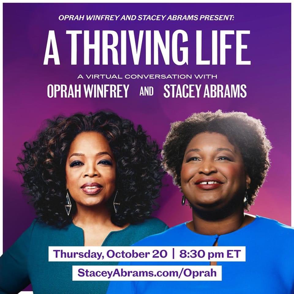 tizzywoman's tweet photo. Join @staceyabrams & @Oprah ๐ญ๐จ๐ง๐ข๐ ๐ก๐ญ as they discuss this election & how, together, we can write the next chapter in GA's history!
Register at https://t.co/amXfOMxpn2
#AbramsGA
#DemCastGA https://t.co/OB7vf0Gr8r