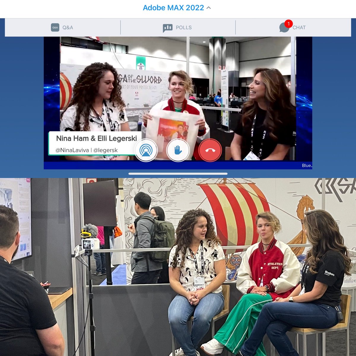 zbosin's tweet photo. Having a lot of fun #livestreaming with @BlueJeansNet Studio at @adobemax. Tons of amazing interviews happening in booth 309. https://t.co/qNikSC4HLI