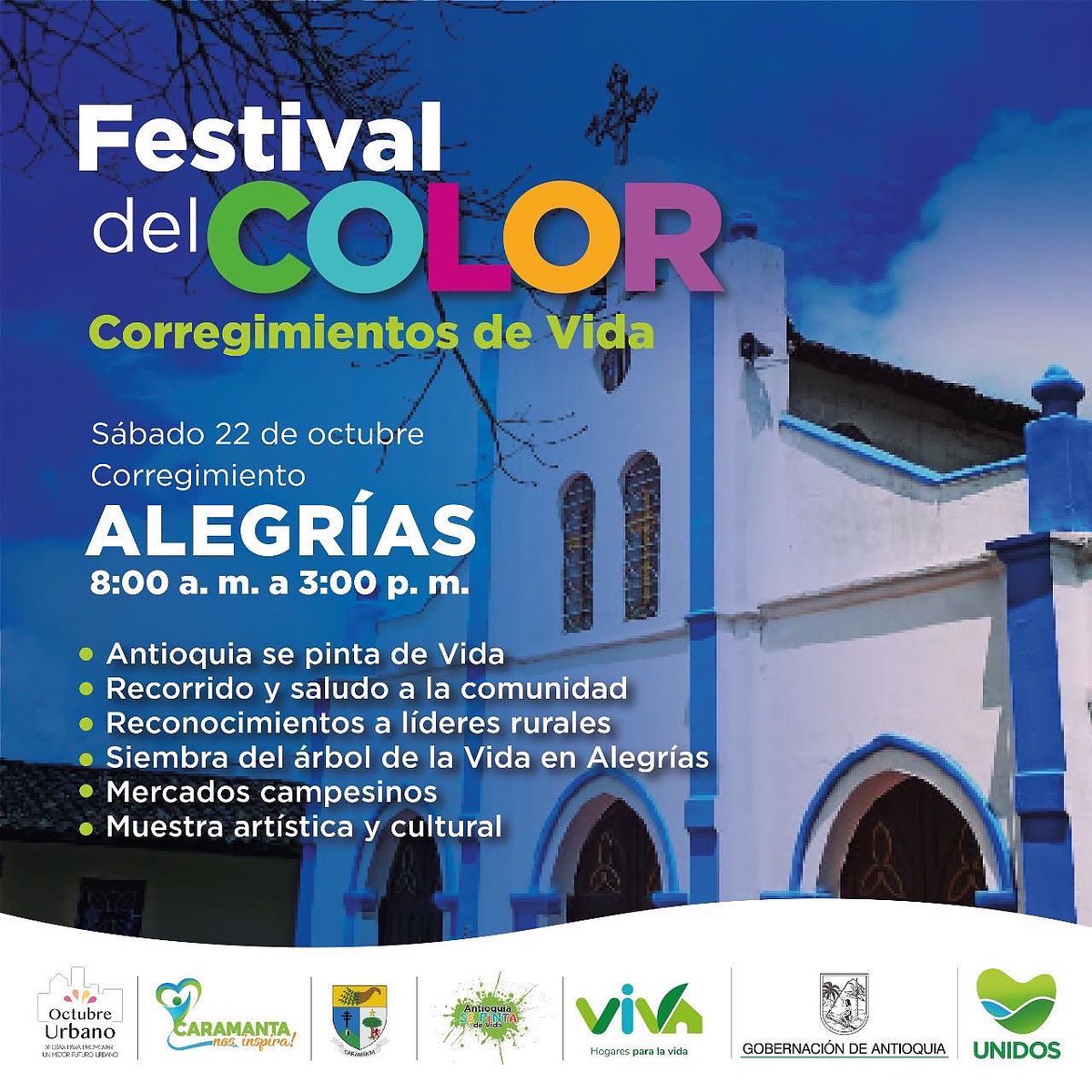 🎨Otra gran noticia para Caramanta y Alegrías💫🙌🏻☑️🎨; este Sábado tendremos el programa ANTIOQUIA SE PINTA DE VIDA y le daremos color a 94 casas del corregimiento. Gracias siempre Comunidad; Gobernación de Antioquia Empresa de Vivienda de Antioquia VIVA

#CaramantanosInspira🟢🟡