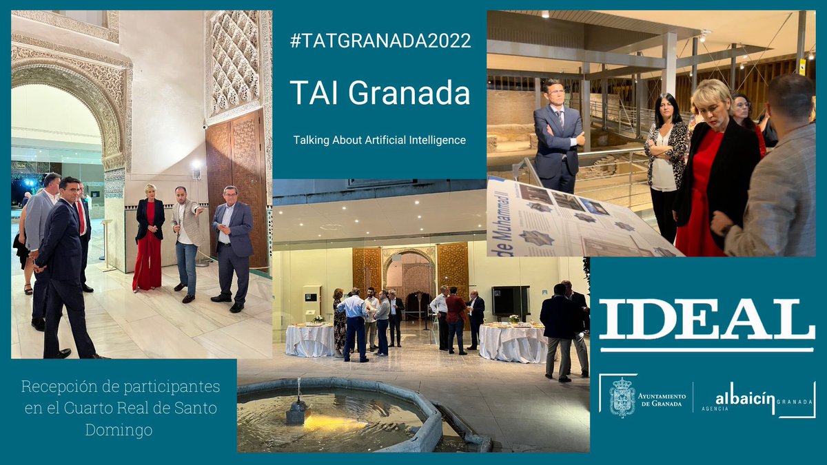 AgenciaAlbaicin's tweet image. Anoche tuvo lugar en el @CuartoReal la recepción oficial de los participantes al #TATGranada, convertido en TAIGranada (Talking About Artificial Intelligence) a la que asistió la Secretaría de Estado de Digitalización e Inteligencia Artificial, @carmeartigas