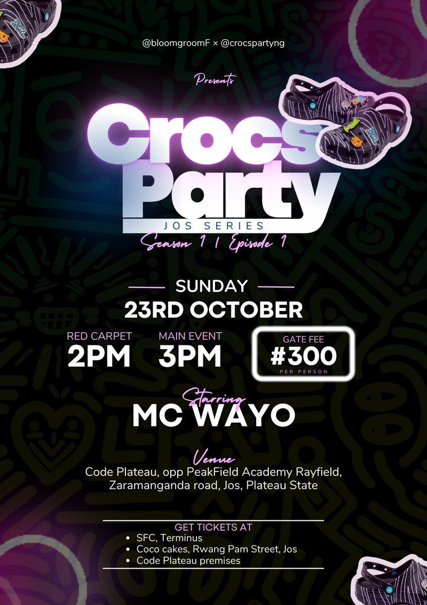 crocsparty's tweet photo. A JOStified crocsparty!!!

@diag_jaywealth https://t.co/k1QcYwh57i