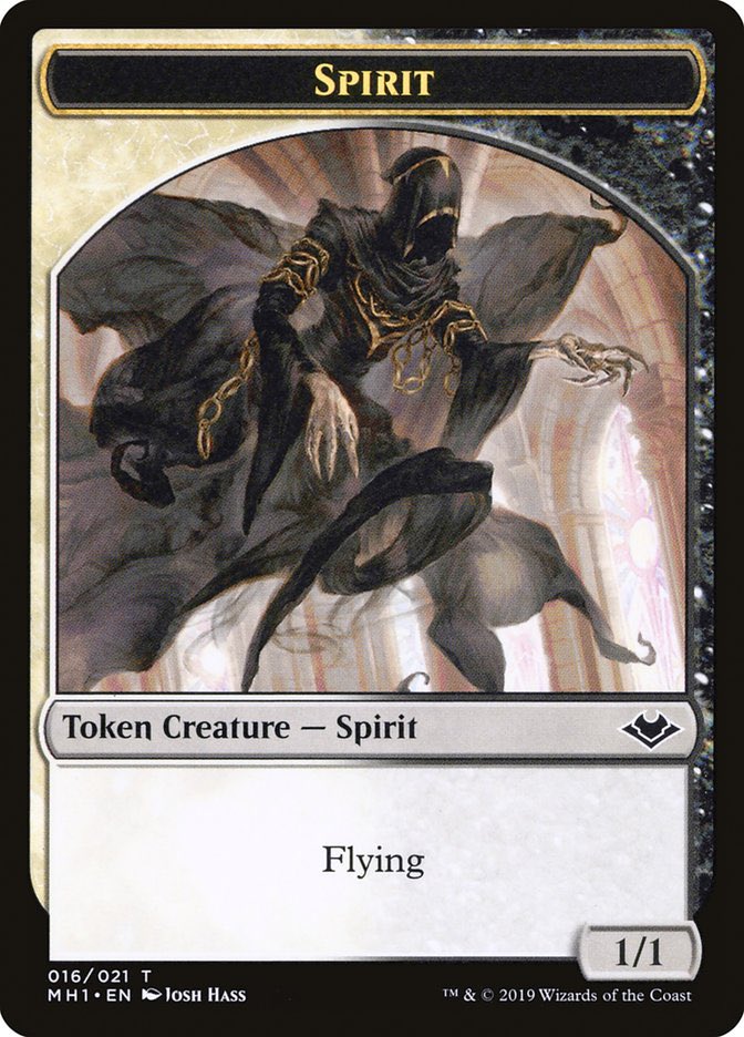 DailyTokensMTG's tweet photo. Today’s token of the day is Spirit from Modern Horizons! https://t.co/gpQ0ajRhZy
