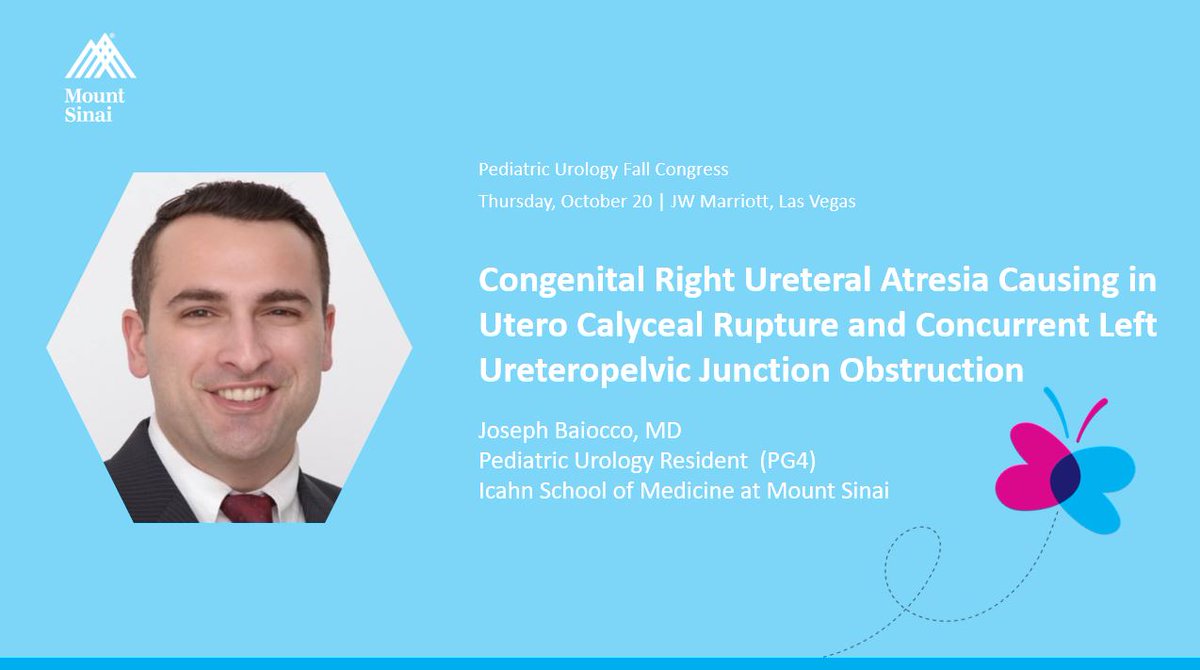 Mount Sinai Kravis Children's Hospital (@mountsinaipeds) on Twitter photo Another phenomenal presentation today on "Congenital Right Ureteral Atresia Causing in Utero Calyceal Rupture and Concurrent Left Ureteropelvic Junction Obstruction" by Joseph Baiocco, MD, PGY 4 at #SPU22. Congratulations!!  
#MountSinaiChildrens Another phenomenal presentation today on "Congenital Right Ureteral Atresia Causing in Utero Calyceal Rupture and Concurrent Left Ureteropelvic Junction Obstruction" by Joseph Baiocco, MD, PGY 4 at #SPU22. Congratulations!!  
#MountSinaiChildrens