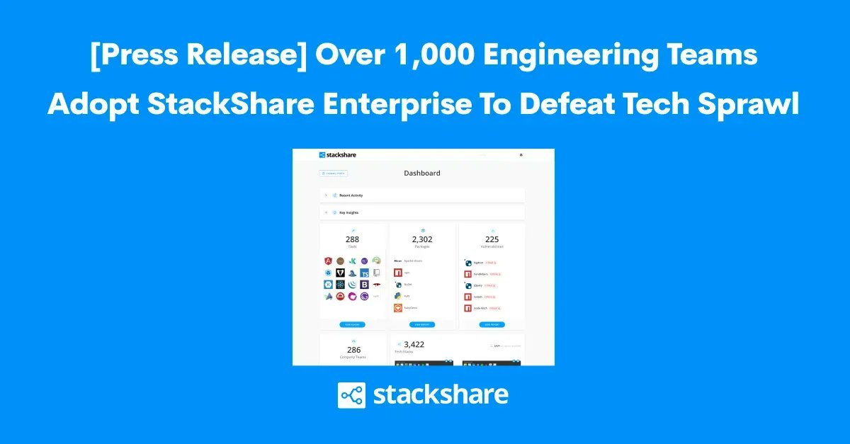 stackshareio's tweet image. Already adopted by over 1000 engineering teams, StackShare Enterprise helps teams defeat tech sprawl with real-time tech stack intelligence.
buff.ly/3Pt3kkN
#StackShareEnterprise #techstackintelligence