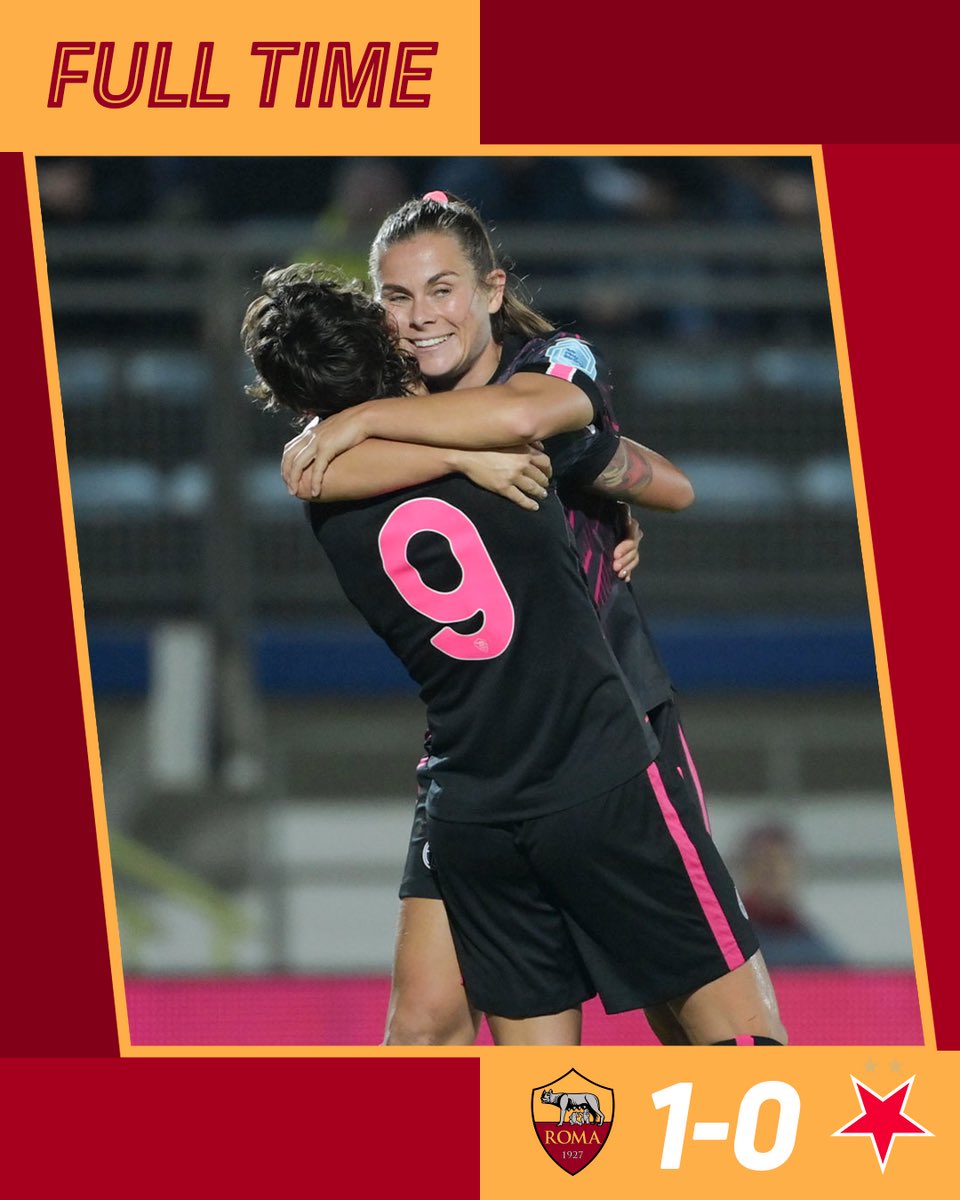 SEEEEEEEEEEEEEEEEE! 

ABBIAMO VINTO NOI! 💛❤️

#RomaSlavia 1-0 #UWCL