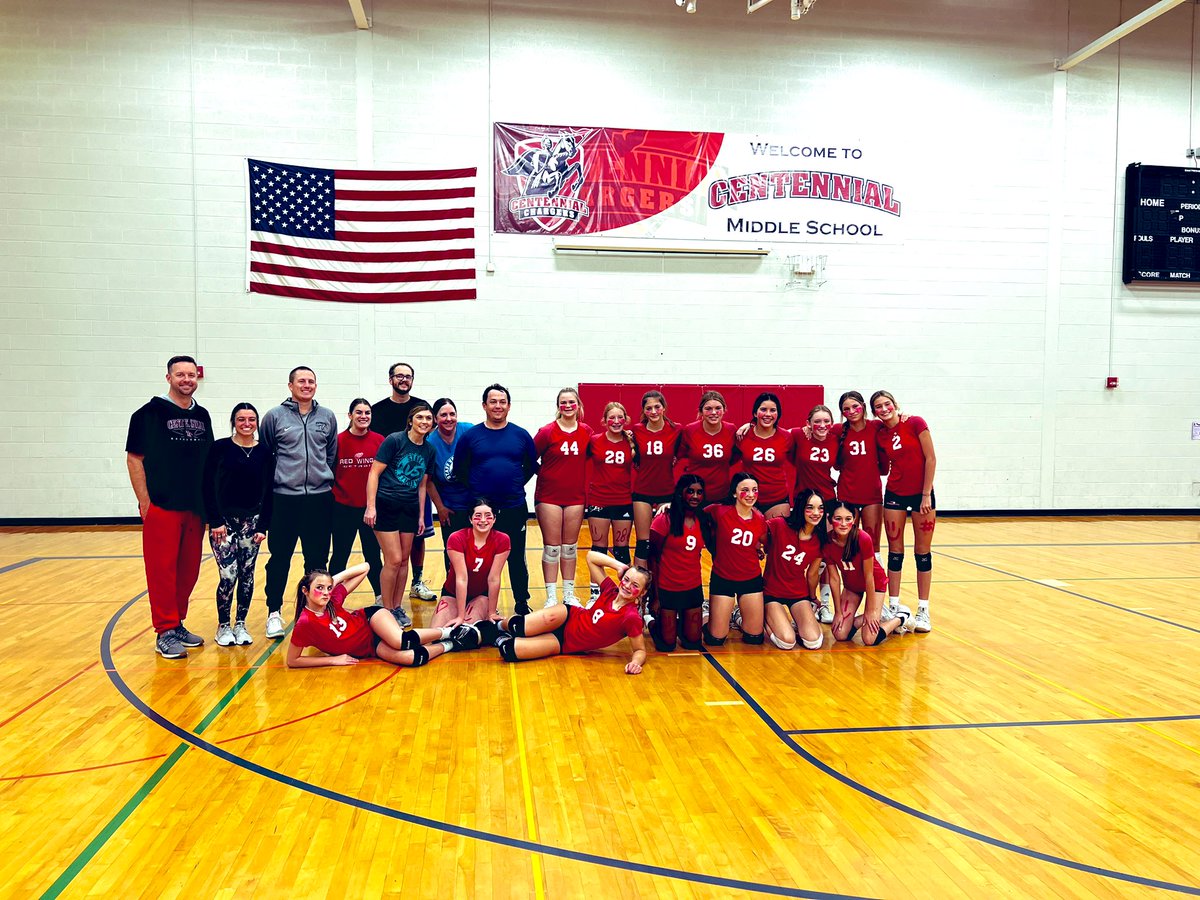 mrchamberlin's tweet photo. 2022 Staff vs. Student Volleyball game.  The students dominated the first set,  but the staff rallied to take sets 2 &amp; 3 for the win! Thanks to the staff, students, fans and choir for an awesome afternoon.🐴🏐 https://t.co/fyPj5FIo3h