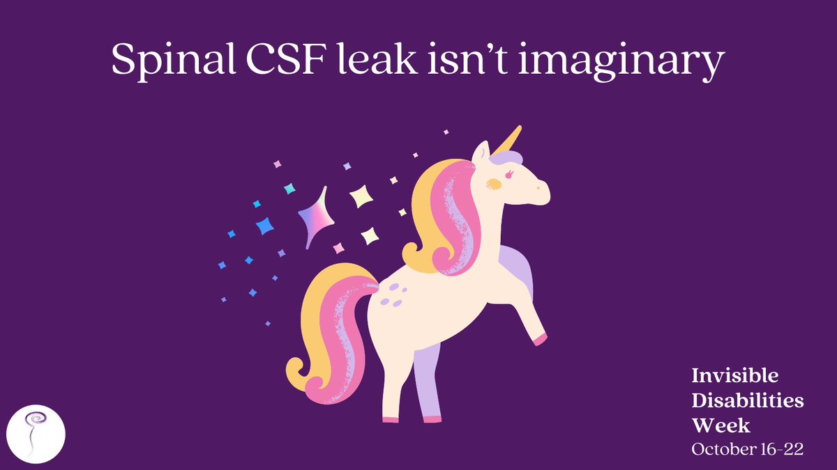 spinalCSFleak's tweet photo. This week is #InvisibleDisabilitiesWeek. Spinal CSF leak is a debilitating, disabling condition that isn't visible from the outside—or even sometimes from the inside, despite sophisticated medical imaging. Learn more about spinal CSF leak here: https://t.co/22QMkKtBQa https://t.co/JyMRieV1wA