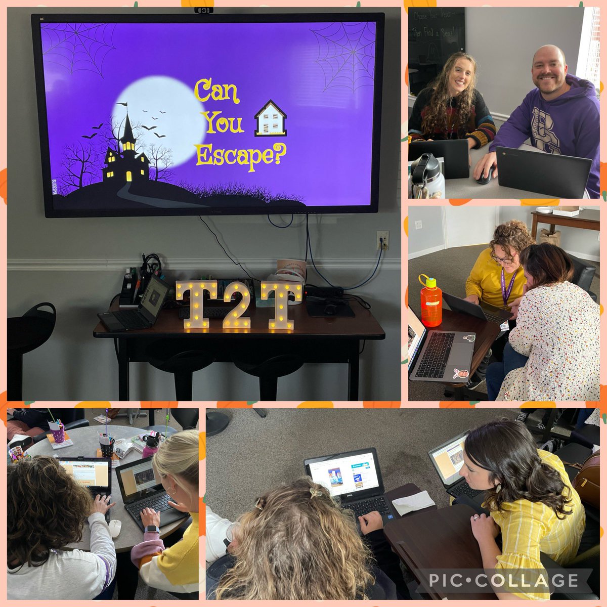 MsMarcumBGISD's tweet photo. What a fantastic afternoon with our wonderful new crew of “transformers” 🤖! Goal-setting, 4-shifting, escape-rooming, &amp; then some haunted house 🏚 construction! 🙃 It was spooooky 👻, but we have a good feeling about this group! 💜 #T2T #bgisdbrightspot #kydlc https://t.co/cm1d2dLEdz