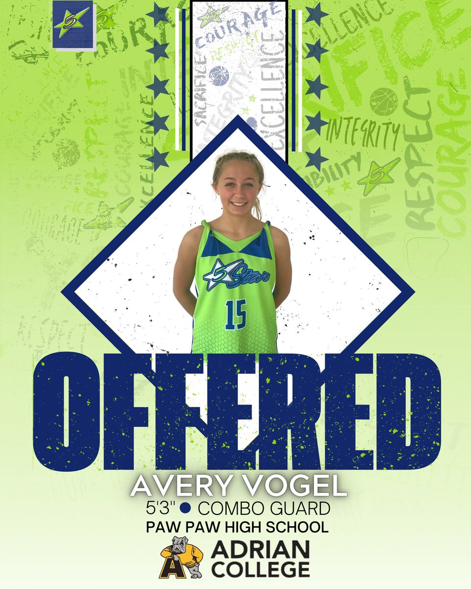 Congratulations to 2023 Avery Vogel for receiving an opportunity to continue her academic and athletic careers at Adrian College. #FSL