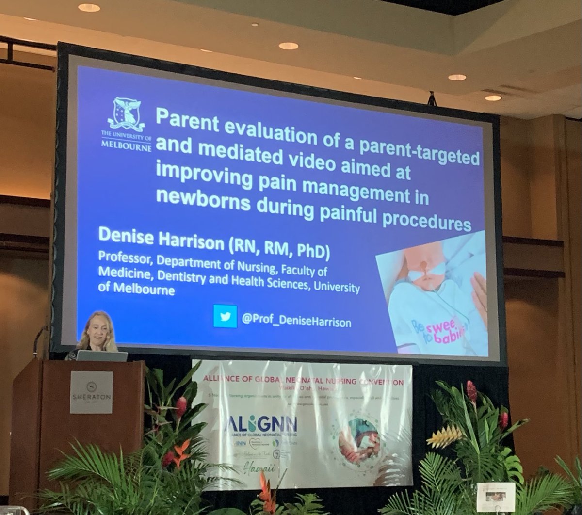 DrMCampbellYeo's tweet photo. Involving parents in #neonatal newborn pain management through parent targeted videos ⁦@dharrisonCHEO⁩ #ALIGNN https://t.co/RJj6Lkhtwa