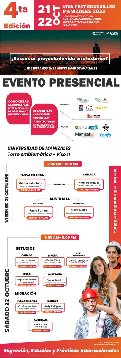 FIASedeManUNAL's tweet photo. Descubre las oportunidades de estudio, ofertas laborales y prácticas empresariales en el exterior ¡Te esperamos! este 21 y 22 de octubre.
Regístrate aquí https://t.co/WmuyhIWypv https://t.co/Njj5v4wqDq