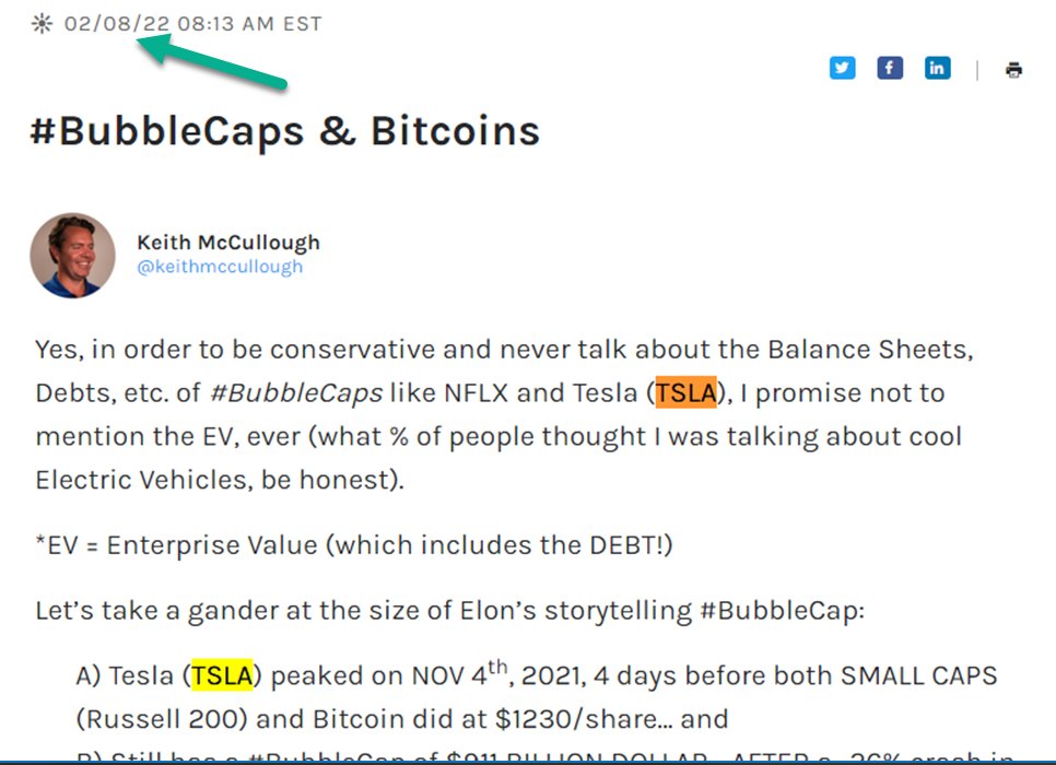 KeithMcCullough's tweet photo. Been calling $TSLA out for a while this year #BubbleCaps https://t.co/oRKyN6kiJl