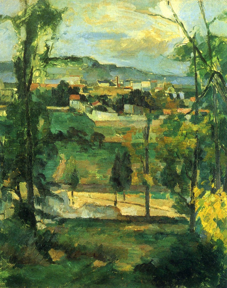 Paul Cézanne - Village behind Trees