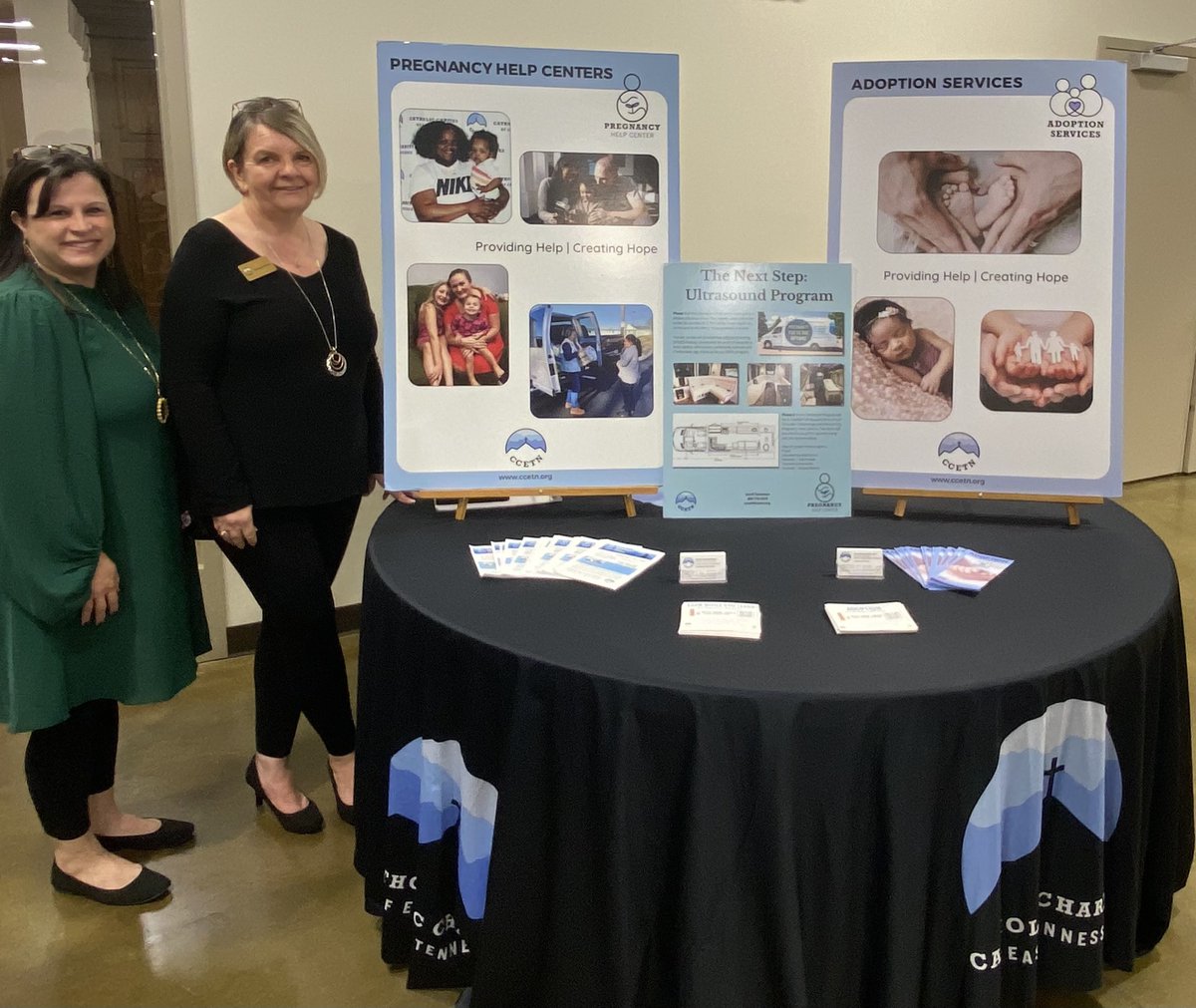 CCEastTN's tweet photo. We were honored to be 1 of 5 pregnancy support centers invited to present materials at the TN4Life Dinner! A BIG thank you to our Pregnancy Help Centers &amp; CCETN Adoption Services staff that attended and did a fantastic job representing CCETN!
 #dioknox #PHC #AdoptionServices https://t.co/UjVHneUgFT