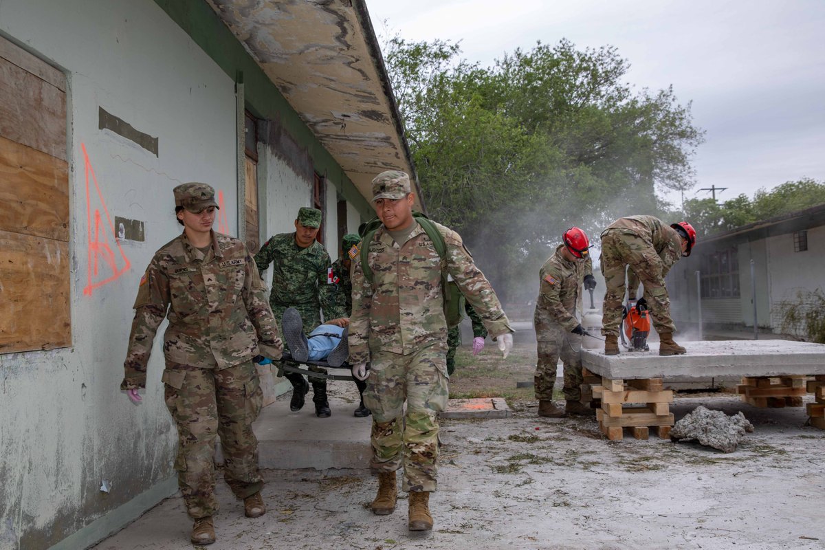 jtfcs's tweet photo. The Gulf of Mexico coast is prone to tropical weather events, such as major hurricanes. @USArmyNorth (Fifth Army) and JTF-CS continue to work with the Mexican military in exercises like #fuerzasamigas2022 to enhance disaster response and readiness of both nations. @SEDENAmx #FA22 https://t.co/g3VOea6cgq