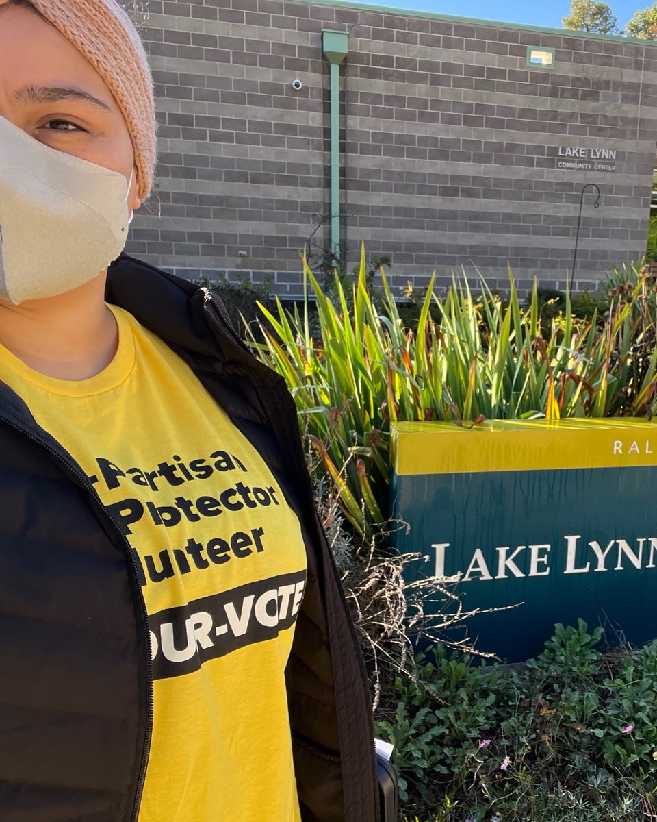 democracync's tweet photo. Drop a like if you saw a #VoteProtector at the polls today! ⬇️ We sure did. 👀
Our Vote Protectors are out, about, and prepared to help with any Early Voting issues or questions that you may have. — Just look for their bright yellow shirts! 🙌 #WeVote #NCPol https://t.co/9qwkF2gOu2