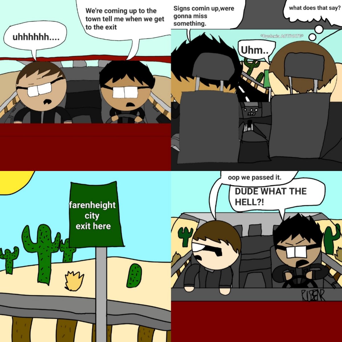 titanium_comics's tweet photo. New comic,My friend group and I made a joke about one of js being dyslexic and he said it would be funny as a comic so here it is 😁

#comic #art #comics #comicartist https://t.co/3s4Oyxlwdk