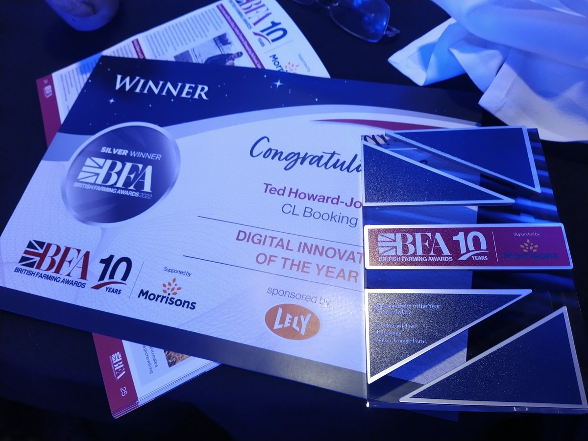 Proud to have been awarded the Silver Award at the British Farming Awards for innovation - CL Booking - built by farmers and landowners to help rural businesses #caravan #touring #motorhome #caravanandmotorhomeckub