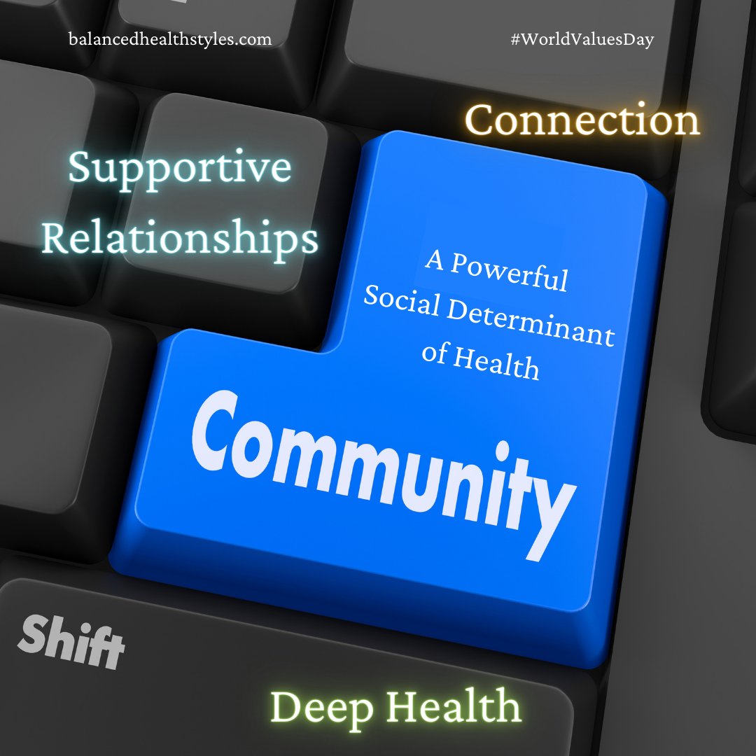 BHealthstyles's tweet photo. Community is one of the top values at Balanced Healthstyles.

Social support is closely related to feeling healthy, while a lack of connectedness is a major risk factor for emotional health and physical disease.

Who are you supporting? Who is supporting you?

#worldvaluesday https://t.co/QpMlhTCYtC