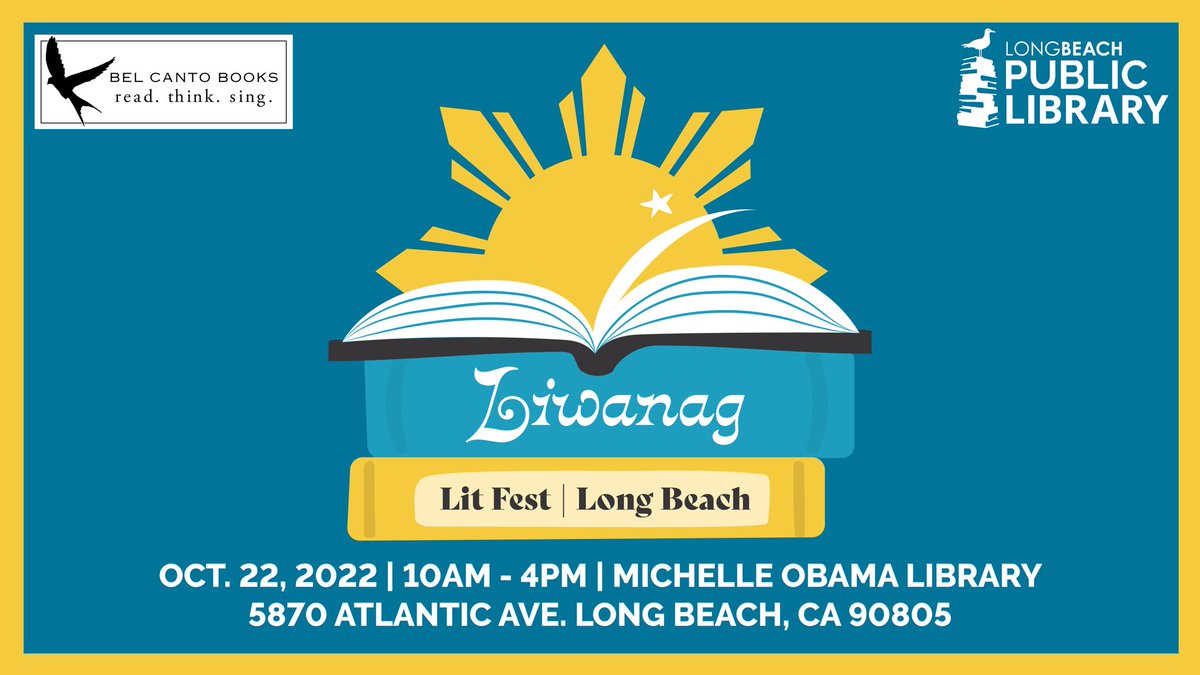 AsmPatODonnell's tweet photo. October is #FilipinoAmericanHistoryMonth
To celebrate the contributions of #Filipino Americans in CA &amp; our community, the @LBCityLibrary will host the Liwanag Literary Festival w/ @belcantobooks Sat., Oct. 22, 10a-4p at the Michelle Obama Library! Info at https://t.co/yFd66b9r1n https://t.co/ocn4P6TkQt