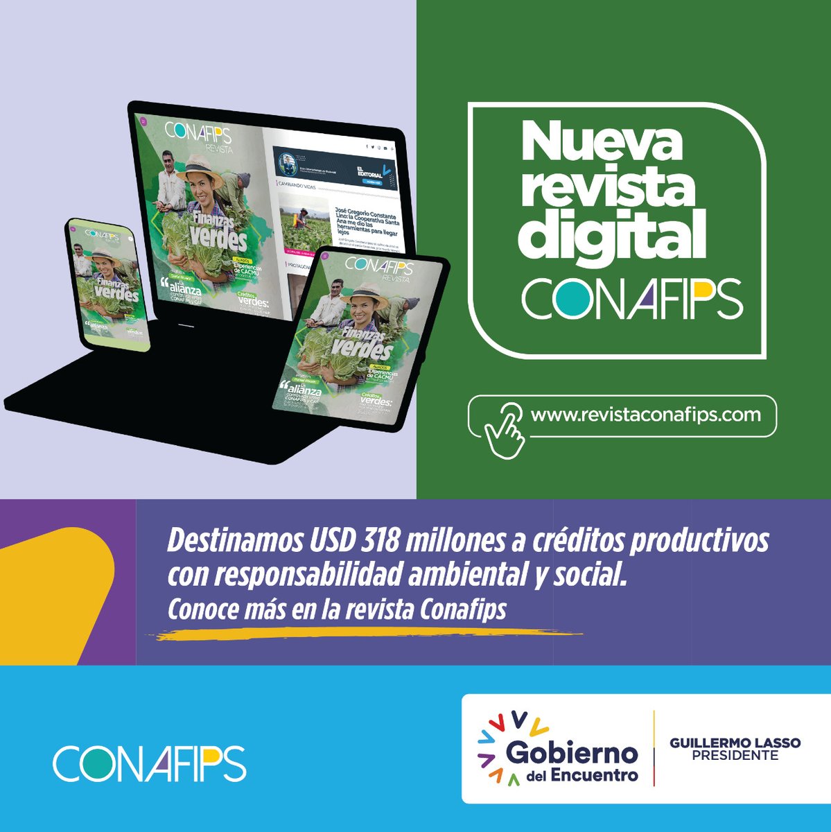 CONAFIPS's tweet photo. 🤔¿Sabías que la @CONAFIPS ha entregado a los emprendedores de la economía popular y solidaria más de USD 318 millones en créditos productivos con responsabilidad ambiental y social? ¿Quieres saber más? Ingresa a: https://t.co/mTTy6oJWCo ♻️🇪🇨 https://t.co/qP1n0DetEC