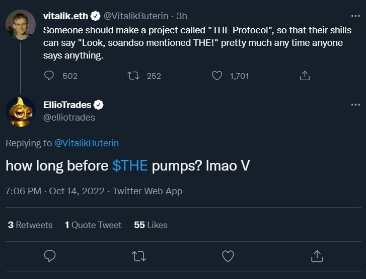 EricCryptoman's tweet photo. We are in uncharted territory with $THE,

A lot of people already flipped &amp; now have to watch. 

- Top holders holding the line &amp; adding
- Community of 5000+ chads in <1 week
- @VitalikButerin started the movement &amp; likes the projects tweets
- @elonmusk purposely missing out $THE https://t.co/l4a2Ie0jky