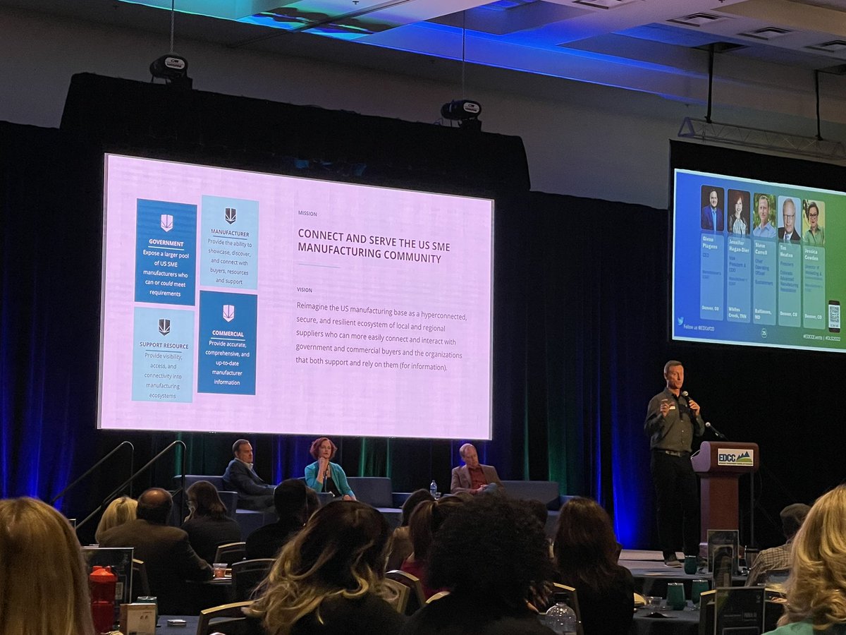 LakewoodEconDev's tweet photo. Glenn Plagens of @MFR_EDGE w/ the debut of the Colorado Manufacturing Network At the Innovations in Supply Chain Build Out 2.0 Panel at the @EDCofCO’s #DLS2022 Conference.
#EDCCEvents https://t.co/Fp8FrJWePe