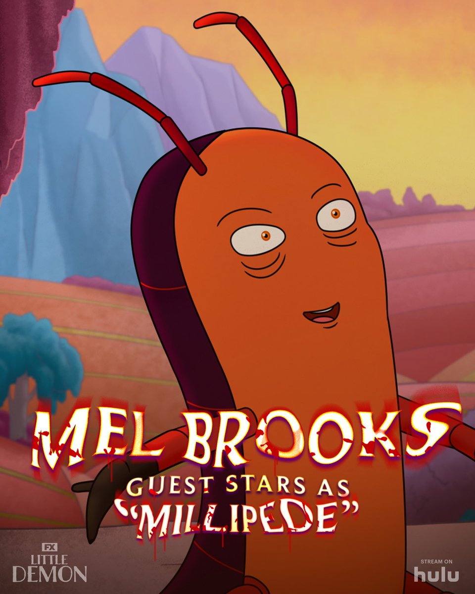 He's got a lot of hands and was conceived in a mud pit. Meet Milipede, voiced by Mel Brooks in tonight's season finale episode of #LittleDemonFX.