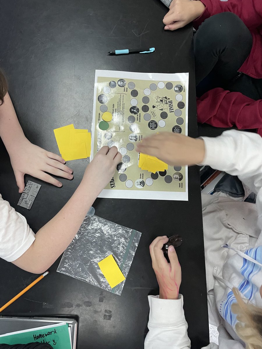 LifeSciHax's tweet photo. Before the last test they reviewed with a board game. Today they reviewed by playing Headbands. Again they were all engaged and having fun and ready! #fcps1science #amswildcats https://t.co/6ZwRmgGTur