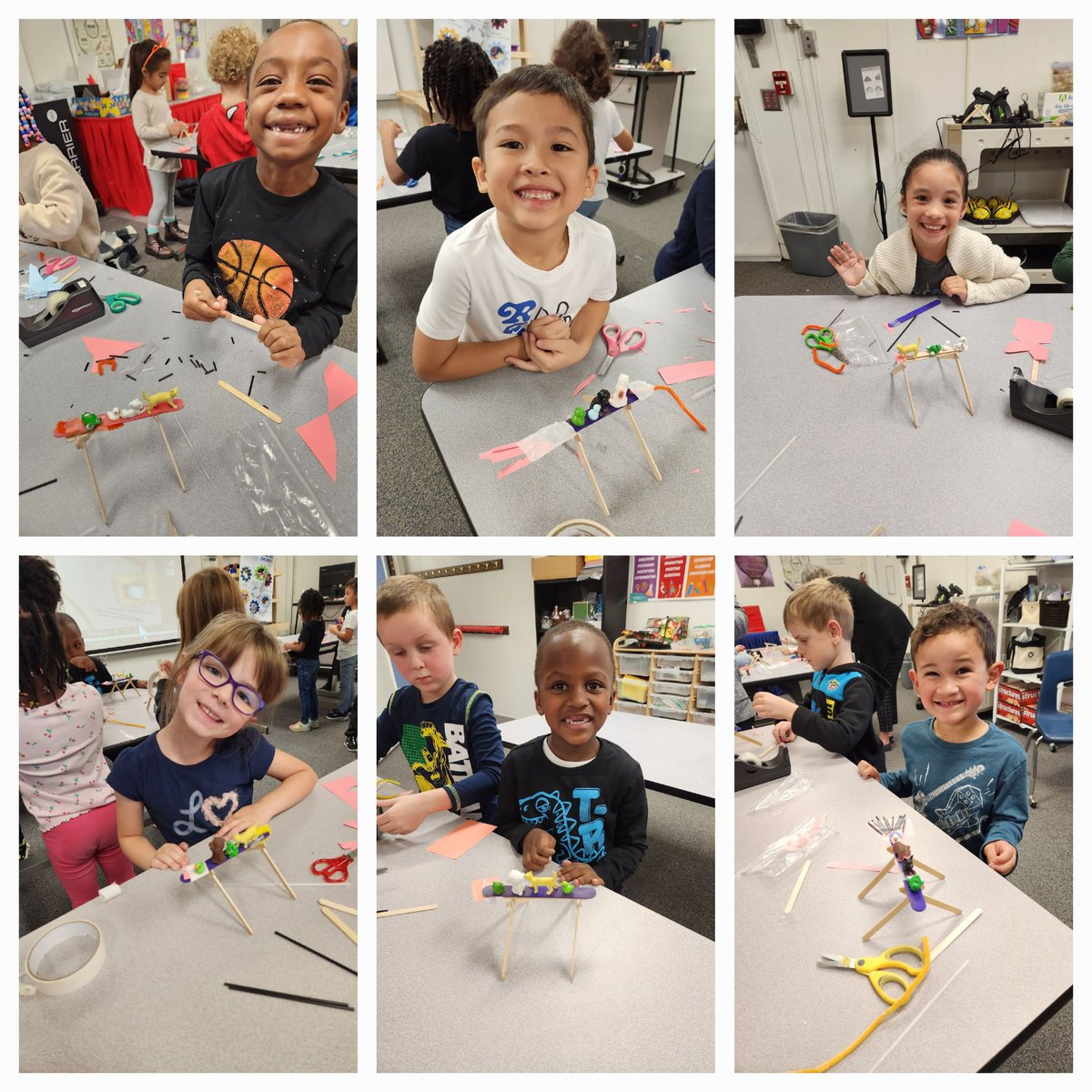 BMESEagles's tweet photo. Kinder students of Mrs. Lugo and Mrs. Schriefer create room on the broom for characters from the story. #engageycsd #ycsdstem @chrissyrwagner @madams_va https://t.co/ZfNEEFAMD7