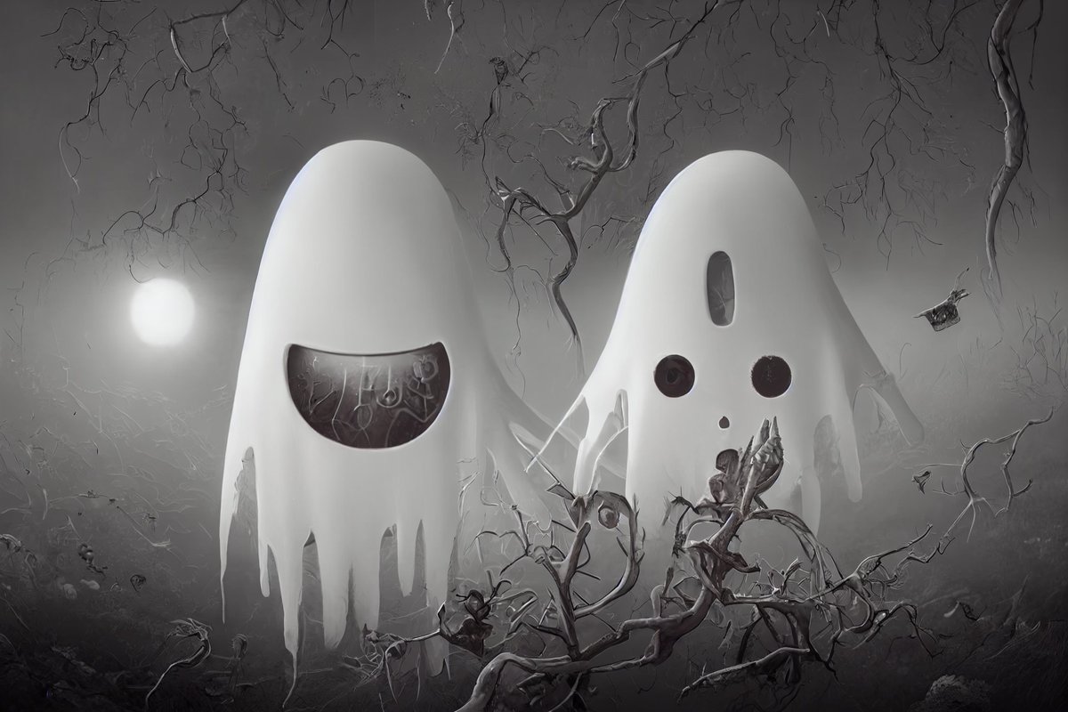 AlisiniyChayka's tweet photo. Day 20 - Mostly Ghostly
#aiartcommunity #midjourney #mabsdrawlloweenclub2022 #mostlyghostly https://t.co/cTV8itsnyx
