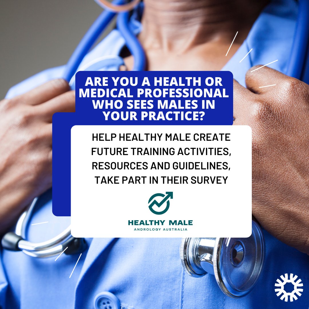 Are you a health or medical professional who sees males in your practice? Healthy Male has created a quick survey to ensure they continue to meet your needs as health and medical professionals. Complete the survey here before October 31st: 
ow.ly/VhSz50L8HEq #VARTA