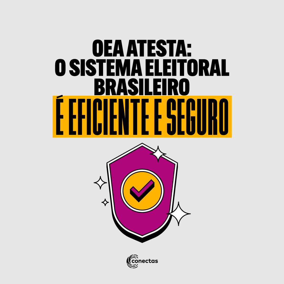 conectas's tweet photo. A #OEA afirmou que o “TSE entregou resultados de forma profissional e oportuna” e que os resultados foram reconhecidos por todos os atores políticos”. O sistema eleitoral brasileiro é eficiente e seguro. #vaivotar #seuvotofazopaís #seuvototempoder
Fonte: Comunicado da OEA https://t.co/ejld8w6gBt